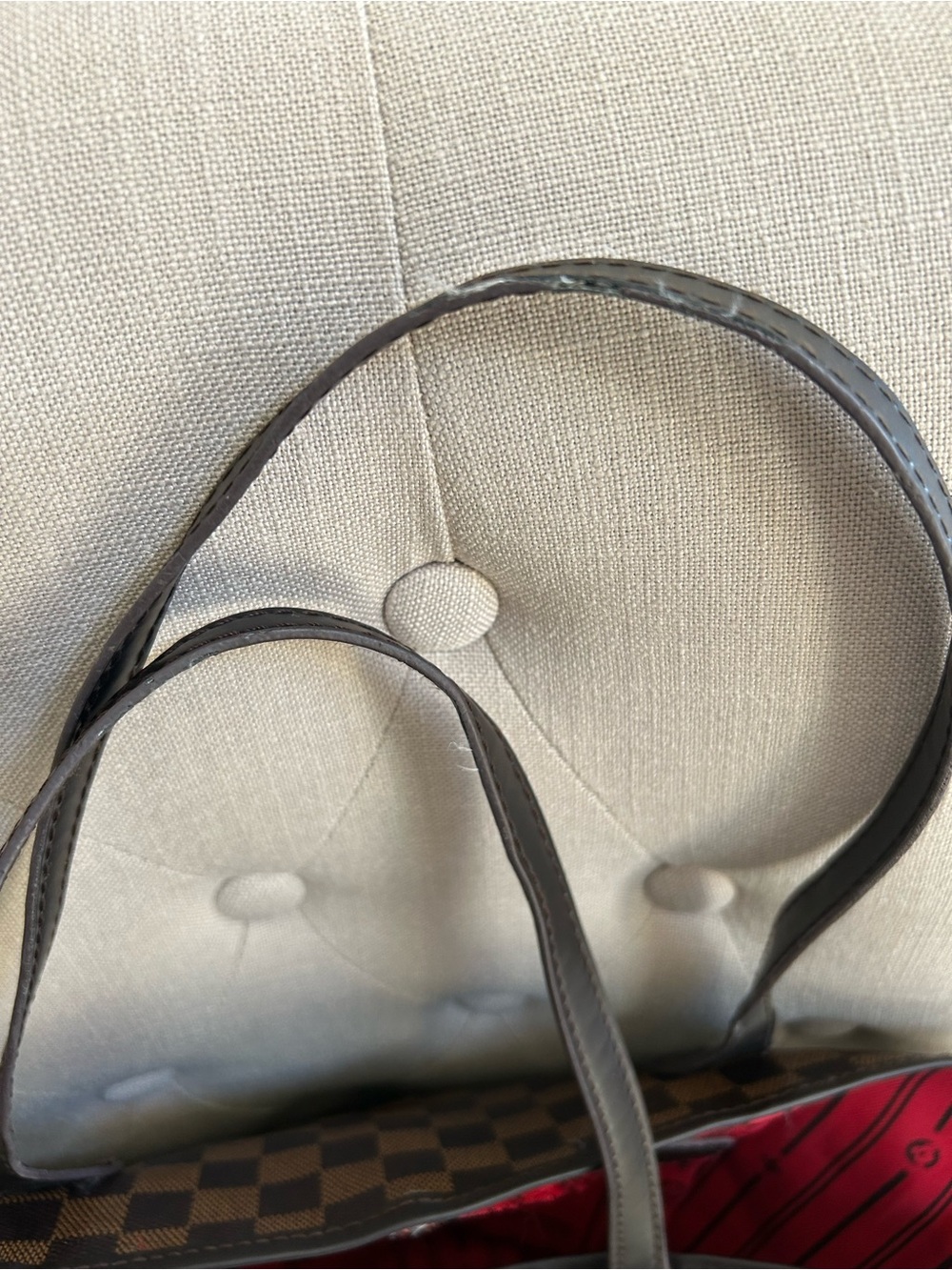 Brown Checkered Tote Bag - Picture 10 of 15
